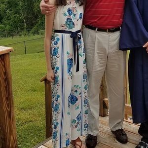 Rare Editions Floral Print Jumpsuit